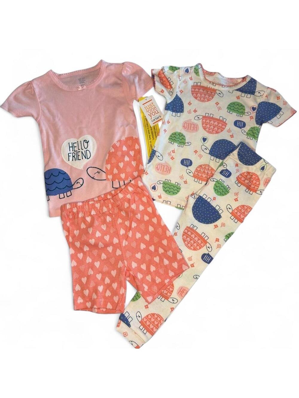 Carter's 18 Month Turtle Pajamas Set of Two Baby Girl